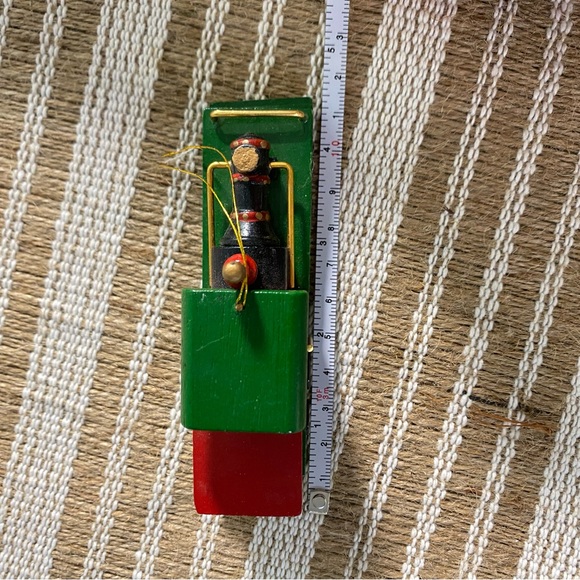 1986 Roman Inc. Evergreen Express wooden Christmas train ornament, numbered 25. - Picture 7 of 8